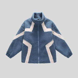 Veste en polaire Sherpa surdimensionnée pour homme, sur mesure, avec patchwork brodé personnalisé, style streetwear, veste en polaire épaisse pour homme pour l'hiver - Product Image 1