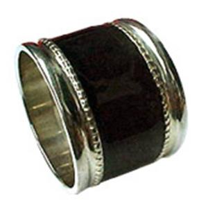 Elegantes Anillos para Servilletas de Latón con Diseño Moderno Martillado y Adornado con Cuentas, Accesorio de Vajilla Duradero y Ecológico para Bodas - Product Image 4