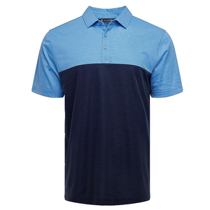 Polo de algodón para hombre, corte ajustado, manga corta, azul y negro en contraste, para primavera, exportación directa de Bangladesh, para niños. - Product Image 1