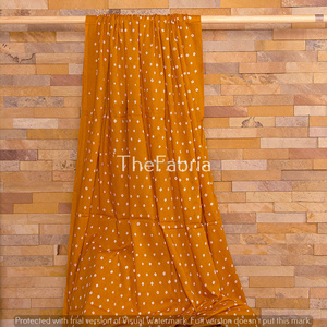 Tela de algodón estampada a mano Bandhani natural textil indio hecho a mano para servilletas, fundas de cojines y cortinas - Product Image 5