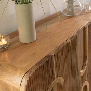 Aparador Vandana Radiant Elara de madera de acacia oscura - Product Image 2