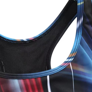 สปอร์ตบราพิมพ์ลายแบบซับลิเมชั่นคุณภาพสูง สวมใส่สบาย ระบายอากาศได้ดี สำหรับผู้หญิง  สามารถปรับแต่งได้ - Product Image 5