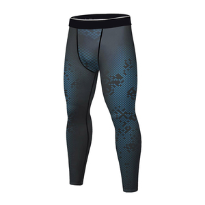 <b>Men's</b> Plus Size <b>Compression</b> Yoga Suit-Spandex/Nylon Seamless Four-Way Stretch Quick Dry High-Waisted 2-Piece Set - Product Image 3