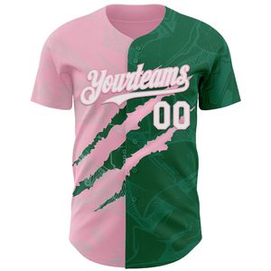 Maillot de baseball personnalisé OEM, entièrement boutonné, imprimé en sérigraphie, antibactérien, manches courtes, col en V, 100% coton biologique, tous sports - Product Image 2