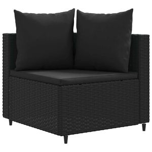 Ensemble de 5 canapés de patio noirs, ensembles de jardin élégants - Product Image 3