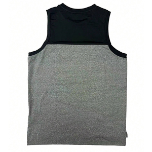 Camiseta sin mangas para hombre, cuello redondo, tejido de punto, color liso, estilo deportivo, de secado rápido, transpirable, para entrenamiento, a la moda. - Product Image 2