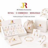 Emballages de bijoux personnalisés, emballages de luxe pour bijoux avec boîte, carte et pochette pour les marques de bijoux à étiquette privée
