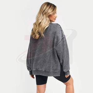 Women Acid Wash Sweatshirt Oversized Casual Fashion Pullover For Streetwear And Everyday Comfort Pullover Autumn Wear - Product Image 2