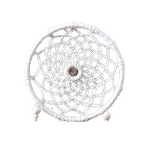 Atrapasueños con Cabeza de Lobo para Decoración de Interiores, Adorno de Pared para el Hogar, Colgante de Plumas Naturales, Atrapasueños Grande de Macramé para Suministros de India - Product Image 6