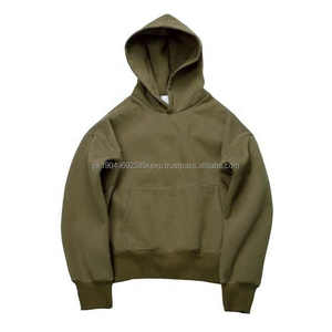 Sudaderas con Capucha Lisas, Personalizadas con Logotipo, Gruesas, Holgadas, con Hombros Caídos, para Hombre, Ropa Urbana - Product Image 2