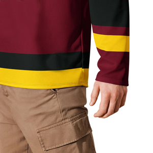 Maillot de hockey sur glace pour adulte à rayures par transfert thermique, service OEM, personnalisez votre propre design, vente en gros 2026, 100 % polyester - Product Image 5