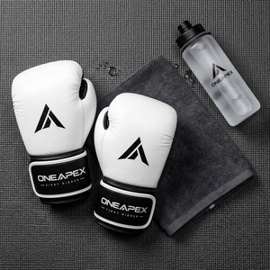<b>Boxing</b> <b>Gloves</b> <b>White</b> and Black Professional Training Fight <b>Gloves</b> Padded <b>Boxing</b> Custom Logo OEM Wholesale Sports <b>Glove</b> - Product Image 3