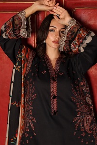 Vêtements d'hiver Shalwar Kameez pour femmes en lin brodé et imprimé de très haute qualité à prix avantageux - Product Image 4