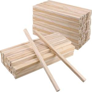 Varillas de Madera de Pino Natural de 1x1 Pulgada Cuadradas, Corte Liso, Suministros para Manualidades, Decoración del Hogar y Proyectos - Product Image 1
