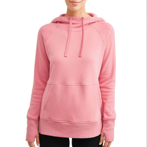 Eco-friendly polyester cotton <b>Crop</b> <b>Top</b> <b>Hoodie</b> Sweatshirt Full Sleeve Fleece Casual Solid Color Casual solid color <b>hoodie</b> - Product Image 1