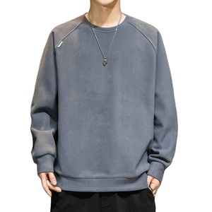 Heavyweight Quick Dry 100% Cotton Material Custom Front Logo Digital Printing O-Neck Formal Winter Sweatshirt for Men - Product Image 6