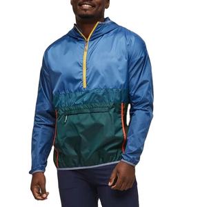 เสื้อแจ็คเก็ตกันลมแฟชั่นสำหรับผู้ชาย แบบซิปครึ่งตัว ทรงหลวม โอเวอร์ไซส์ ผ้าไนลอนเงา - Product Image 1