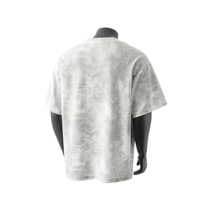 Camiseta de Cuello Alto de Manga Corta Azul Rey para Hombre, 100% Algodón, Secado Rápido, Corte Holgado, Tejido de Punto Sólido Formal - Product Image 6
