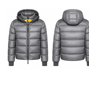 Veste d'hiver matelassée pour homme, imperméable, coupe-vent, à capuche, épaisse, rembourrée, style streetwear - Product Image 4