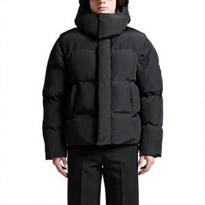 Chaqueta Acolchada Gris para Hombre, con Capucha, Cierre de Cremallera, Resistente al Viento, Rellena de Plumón, Informal, para Invierno, Corte Regular - Product Image 3