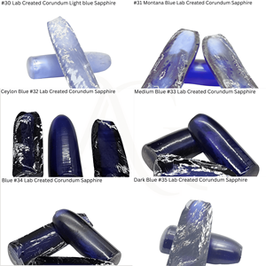 Cristales en bruto cultivados en laboratorio # 32 bolas de zafiro de corindón azul de Ceilán creadas en laboratorio, sintéticas, de fusión por llama, simuladas, 100 gramos - Product Image 4