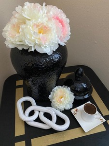 Décoration artisanale en chaîne de maillons de bois avec nœud sculpté, accent minimaliste bohème pour étagère ou table basse, décoration rustique style ferme pour la maison - Product Image 5