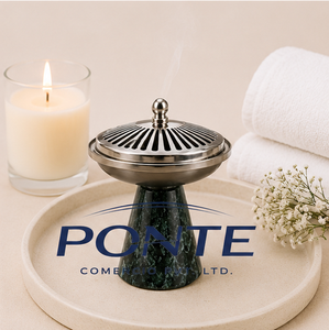 Deluxe Quality Green Marble Incense Burner with Stainless Steel Lid <b>Bakhoor</b> Burner for Home Aromatherapy Handcrafted <b>Oud</b> Censer - Product Image 4
