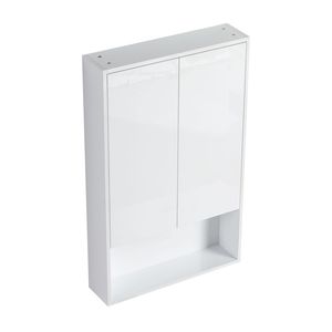 Mobile da Bagno a Parete Bianco Lucido da 24 Pollici con Ante a Chiusura Morbida, Design a Sospensione, Imballaggio KD - Product Image 6