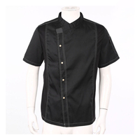 Nouvelles uniformes de chef au design optimal, unisexes, en polyester/coton tissé, lavables, personnalisables, impression sérigraphique, manches courtes, faible MOQ