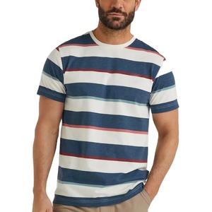 Custom <b>Color</b> Striped Design Casual Blank Summer Wear High Neck Men T <b>Shirts</b> Cotton Men Clothing Men <b>Shirts</b> Cheap Price 2025 - Product Image 1
