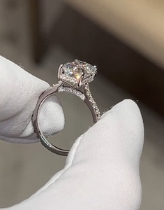4.5 Carat VVS Diamond Classic Engagement <b>Ring</b> for Women | Hidden Halo Oval <b>Solitaire</b> Wedding Anniversary <b>Ring</b> | Luxury Gold - Product Image 6