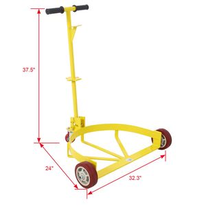 Carrello per Fusti da 55 Galloni con Capacità di 1200 lb, Carrello a Basso Profilo in Acciaio per Trasporto Fusti d'Olio - Product Image 4