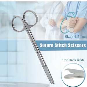 Kit de sutura para cirugía menor de 13 piezas con caja de instrumentos, juego de instrumentos quirúrgicos médicos y veterinarios de acero inoxidable - Product Image 5