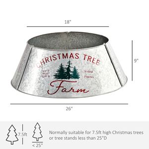 Collare per Albero di Natale Fatto a Mano con Stampa Natalizia, Anello in Acciaio Argentato da 26 Pollici, Decorazione Natalizia Fai-da-Te per la Casa - Product Image 3