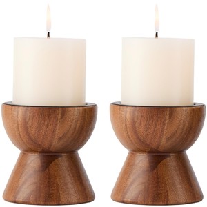 Porte-bougies en bois d'acacia, fabrication sur mesure, vente en gros |   Aqdus Saleem Inde - Product Image 2