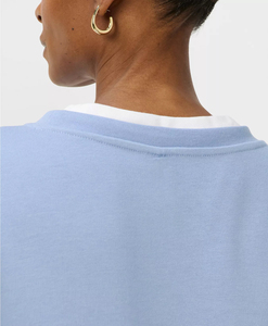 Sudadera Oversize de Cuello Redondo para Mujer, Color Sólido, Hombros Caídos, Manga Larga, Tejida, 100% Algodón, para Otoño - Product Image 4