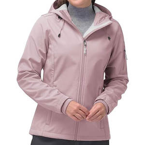 Chaqueta Softshell para mujer con capucha, forro polar, ligera, cortavientos e impermeable, para actividades al aire libre - Product Image 3