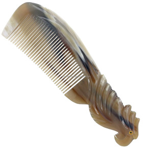 Peine de pelo de estilo de cuerno de búfalo Real Natural ecológico de alta calidad hecho a mano Uso de salón clásico respetuoso con la piel - Product Image 6