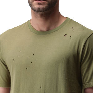 T-shirts vintage délavés à l'acide pour hommes, 100 % coton, imprimés sur mesure par transfert thermique, 220 g, vente en gros - Product Image 6