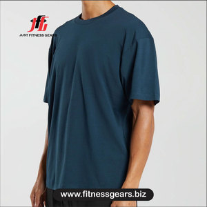 T-shirt à manches courtes pour homme, gris uni, col rond, coupe classique, 100% coton, respirant, jersey tricoté décontracté - Product Image 5