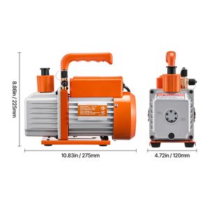 Pompa per vuoto rotativa a palette monostadio da 3,5 CFM per HVAC, kit pompa olio AC auto per sistemi HVAC auto, compatibile con R134a, R22, R410a - Product Image 5
