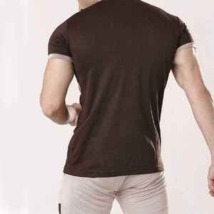 Conjunto Deportivo de Verano con Rayas, Camiseta de Media Cremallera y Pantalones Deportivos Ajustados con Bandas en Contraste para Hombre, Traje Deportivo de Algodón - Product Image 3