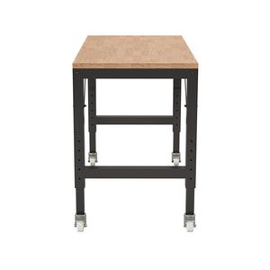 48\" Heavy Duty Adjustable Woodworking Workbench Rubber Wood Shop Table Metal Wheels Hardwood Workbenches Can Support 2000 Lbs - Product Image 4