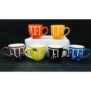 Ensemble de tasses à thé en céramique de couleur classique - Product Image 2