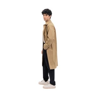 Manteau Trench Homme Élégant Écologique Respirant en Coton et Polyester à Boutons Simple pour Printemps, Automne et Hiver - Product Image 5