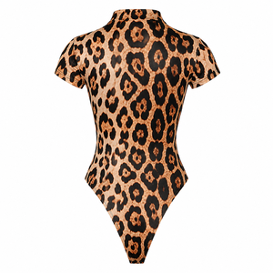 Women's Tummy Control <b>Sheer</b> Elegant High Neck Sleeveless <b>Bodysuit</b> with Zipper Stretchy Skinny Fit Activewear All Seasons Wear - Product Image 4