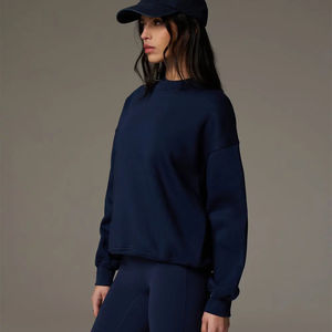 Sudadera de Mujer para Otoño/Invierno, Cuello Alto, Estampado Frontal, Logotipo Personalizado, Talla Grande, 100% Algodón Ecológico, Transpirable - Product Image 2