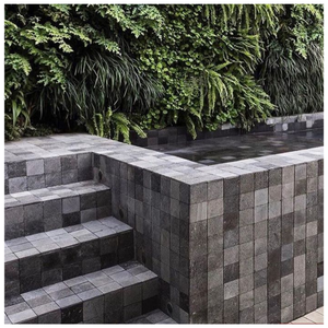 Piedra de lava negra natural Indonesia Tamaño de 10x10cm para interiores de paredes exteriores con diseño de piedra elegante - Product Image 4