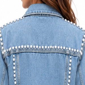 <b>Women</b> Denim <b>Jacket</b> Cotton Winter Breathable <b>Spring</b> Style Full Sleeve Standard Thickness Autumn Custom Made High Quality Outdoor - Product Image 6