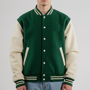 <b>Men</b> Varsity <b>Jacket</b> Custom College Team <b>Jacket</b> Letterman Style Wool Leather Sleeves OEM ODM Bulk Manufacturing Service - Product Image 3